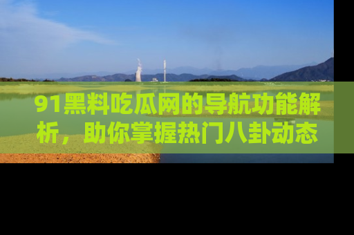 91黑料吃瓜网的导航功能解析，助你掌握热门八卦动态