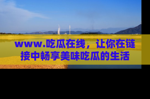 www.吃瓜在线，让你在链接中畅享美味吃瓜的生活