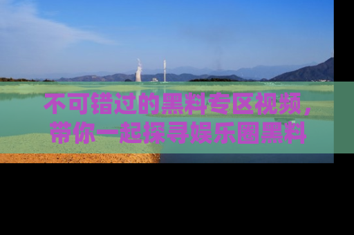 不可错过的黑料专区视频，带你一起探寻娱乐圈黑料