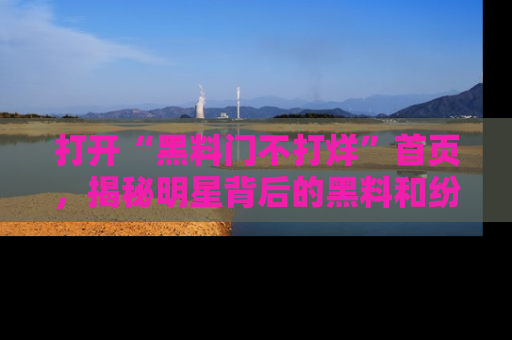 打开“黑料门不打烊”首页，揭秘明星背后的黑料和纷争真相！