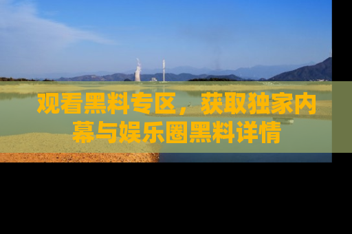 观看黑料专区，获取独家内幕与娱乐圈黑料详情
