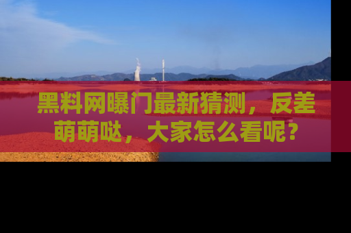 黑料网曝门最新猜测，反差萌萌哒，大家怎么看呢？