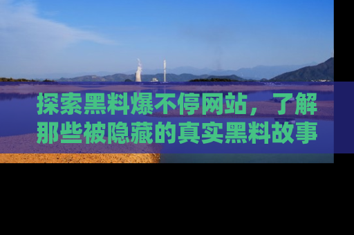 探索黑料爆不停网站，了解那些被隐藏的真实黑料故事